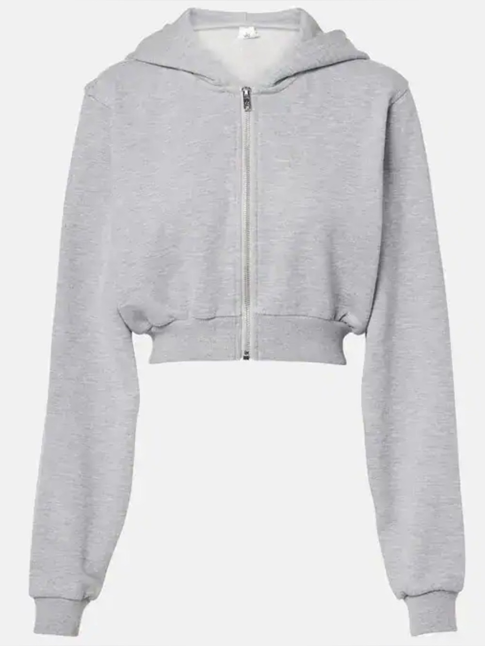 Alo Yoga Gray Cropped Zip Hoodie Size Small NWT